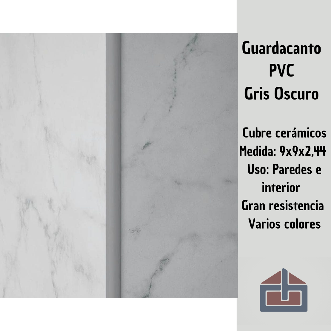 Guardacanto PVC Gris Oscuro