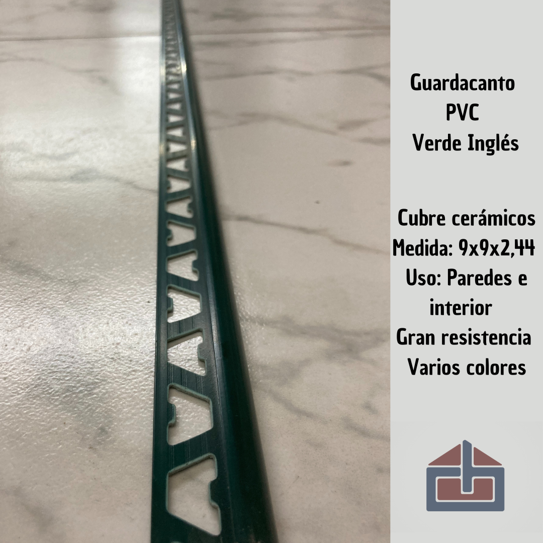 Guardacanto PVC verde 
