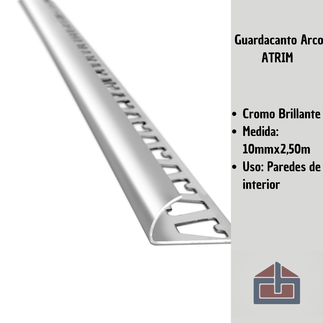 Guardacanto cromo 10mm